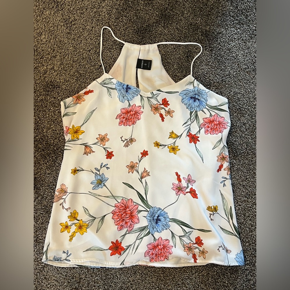 🌸Express Halter Floral Print Women's Top Sz M